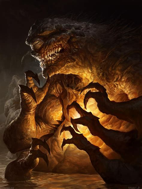 Another Monster In A Cave Fantasy Monster Fantasy Beasts Monster Art
