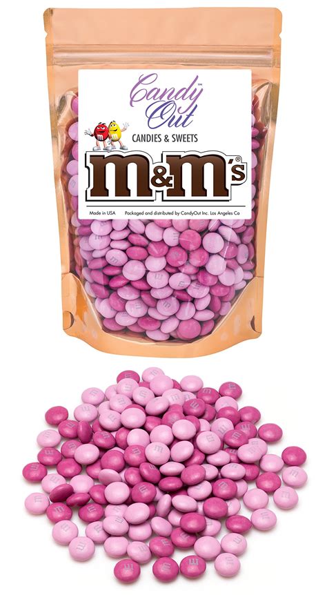 Pink Medley Mandm 1 Pound Milk Chocolate In Candyout Sealed Stand Up Bag