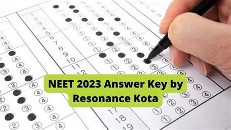 Neet Answer Key 2023 By Resonance Released Check The Neet Ug Answer