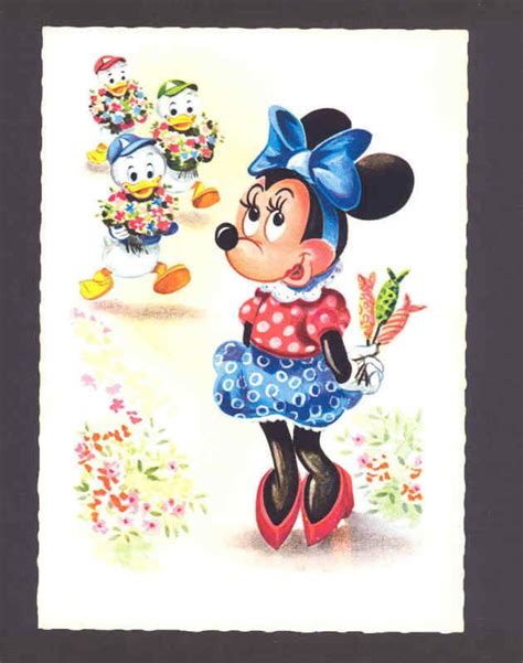 Vintage Disney Postcard Disney Disney Posters Minnie