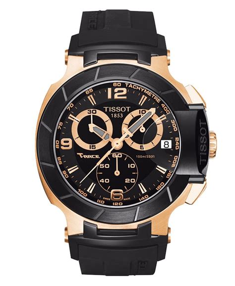 tissot men s swiss chronograph t race black rubber strap watch 50 26mmx45 3mm t0484172705706