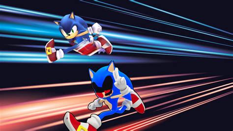Sonic And Sonic Exe Running At Light Speed By Shadowxcode On Deviantart