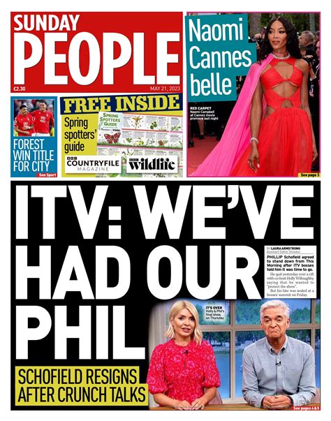 Sunday People Front Page St Of May Tomorrow S Papers Today