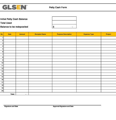 Printable Petty Cash Log Template Printable Templates