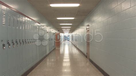 Highschool Hallway 2 Slow Zoom Stock Footage Ad Hallwayhighschool