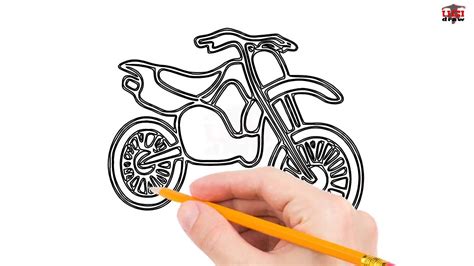 How To Draw A Dirt Bike Step By Step Easy For Beginnerskids Simple