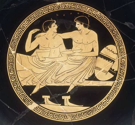 scène de banquet art grec poterie antique peintures grecques