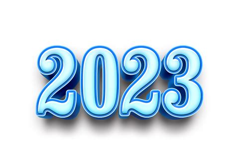 2023 Text Number Year 3d Mockup Ice Blue 19839994 Png
