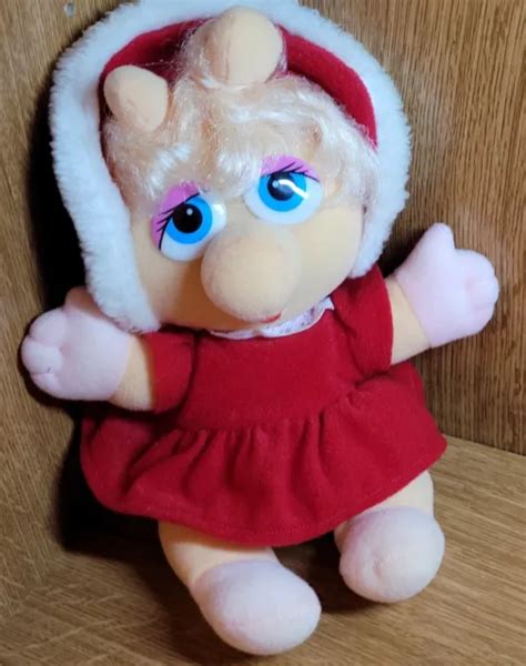 Vintage Miss Piggy Plush Jim Henson Muppets 1987 Red Dress 10 900