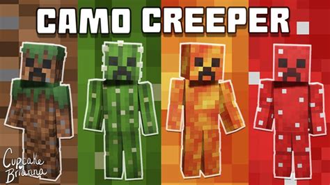 Camo Creeper Skin Pack By Cupcakebrianna Minecraft Skin Pack