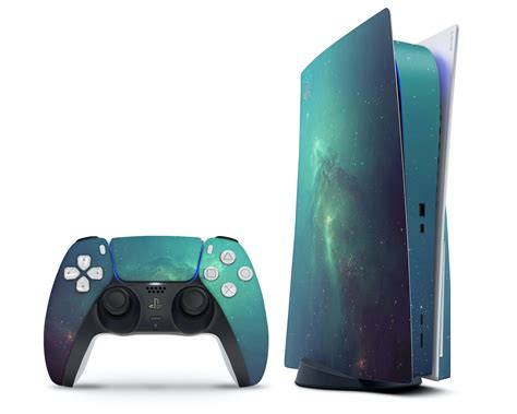 Green Stardust Galaxy Ps5 Skin Luminous Space Stars Console And Etsy