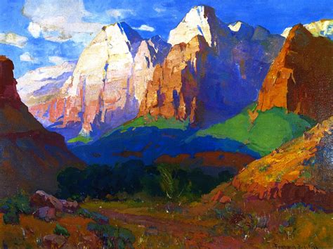 Pinnacle Rock Utah 1 Painting Franz Bischoff Oil Paintings