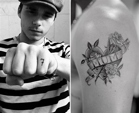David Beckhams Son Brooklyn Reveals Massive Chest Tattoo Daily Star