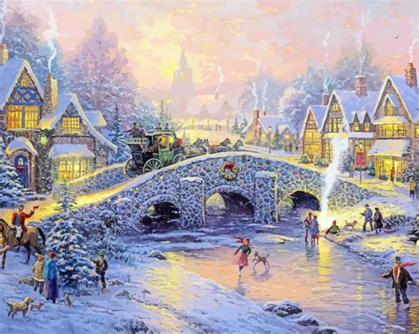Painter Of Light Thomas Kinkade Paint By Number Pbn Canvas Paint