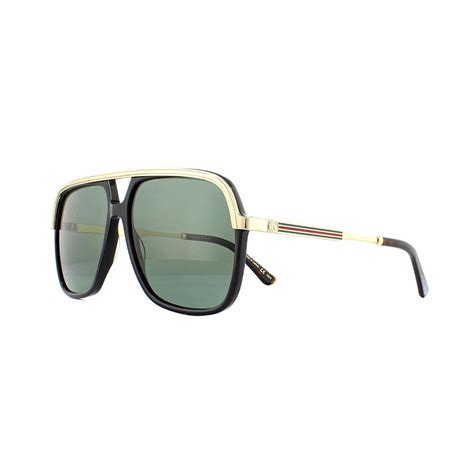 gucci sunglasses gg0200s 001 black and gold green