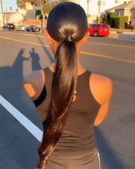 Side Part Low Ponytail 😍 Video Side Ponytail Hairstyles Weave
