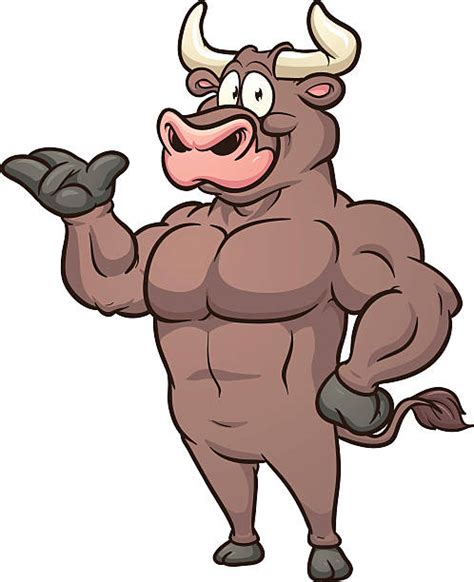 Cartoon Of A Pic Of A Bull Illustrations Royalty Free Vector Graphics