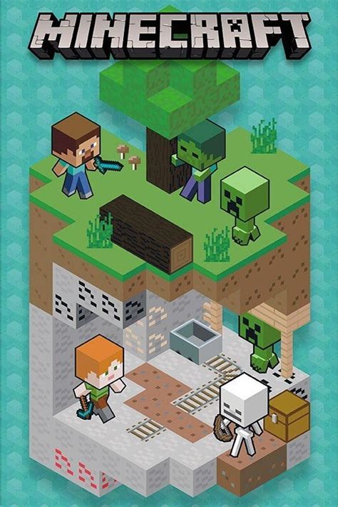 Minecraft Into The Mine Poster Plakat Kaufen Bei Europosters