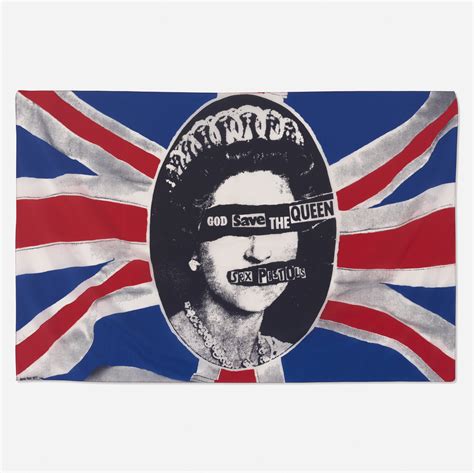 443 Jamie Reid God Save The Queen Banner For The Sex Pistols