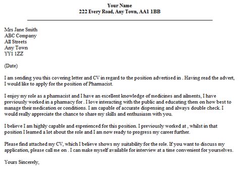 Maybe you would like to learn more about one of these? Pharmacist Cover Letter Example - lettercv.com - letterCV.com