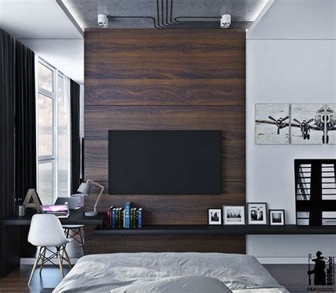 By covering the tv back wall with mirrors you will not only be able to make the unit look modern but. Bedroom tv wall, Tv wall decor, Tv in bedroom