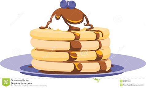 Pancake Stack Illustration Stock Vector Illustration Of
