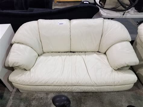 White Leather Sofa And Loveseat Set