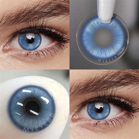 Myeyebb Magic Coral Blue Prescription Colored Contact Lenses