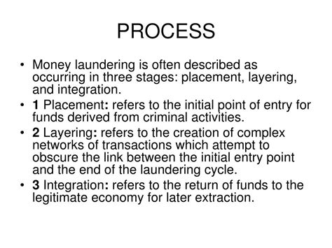 Typical laundering operation goes through all of these three phases. PPT - Money Laundering PowerPoint Presentation, free download - ID:4566154