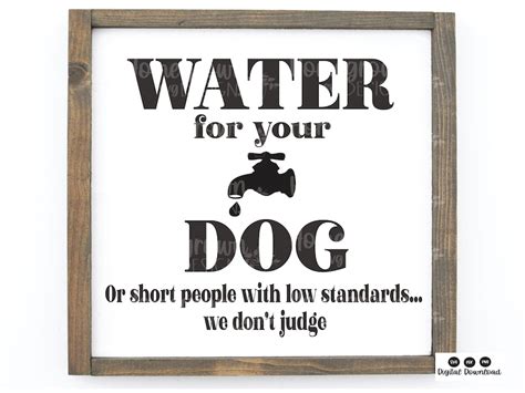 Water For Dog Svg Water Station Sign Funny Watering Sign Etsy