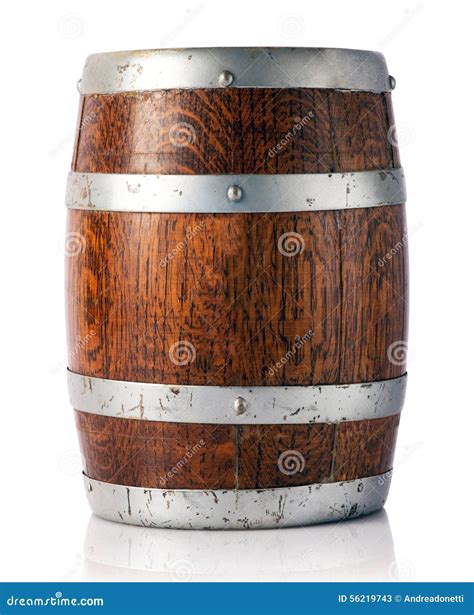 Oak Barrel For Storage Of Wine Beer Or Brandy Stock Image Image Of