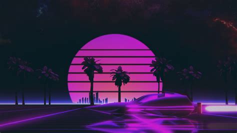 Outrun Sunset Animation Loop Creative Commons Youtube