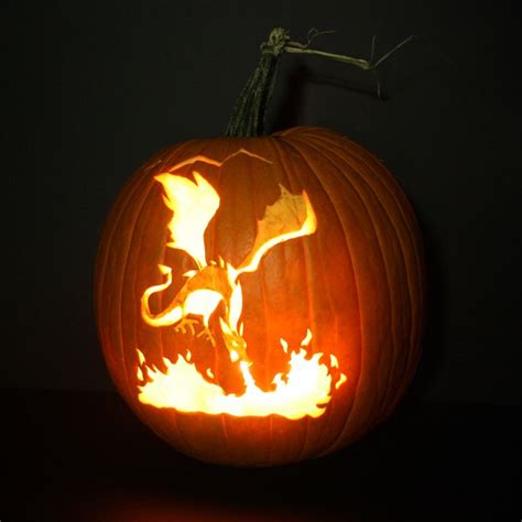 That way the pumpkin is much more sturdy during the carving process. 2Shea Creative Pumpkin Carving Templates: Dragon ...