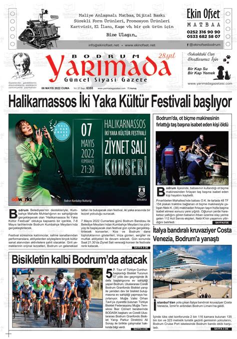 06 Mayıs 2022 tarihli Bodrum Yarimada Gazete Manşetleri