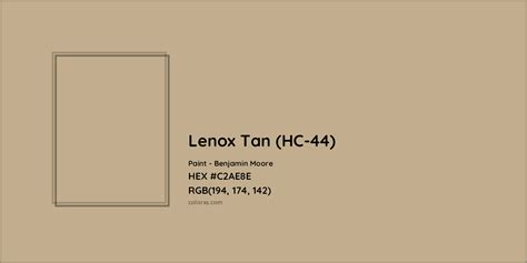 Benjamin Moore Lenox Tan Hc 44 Paint Color Codes Similar Paints And