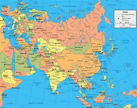 Map Of Asia Asian Map Map Of Asia In English Asia Map World