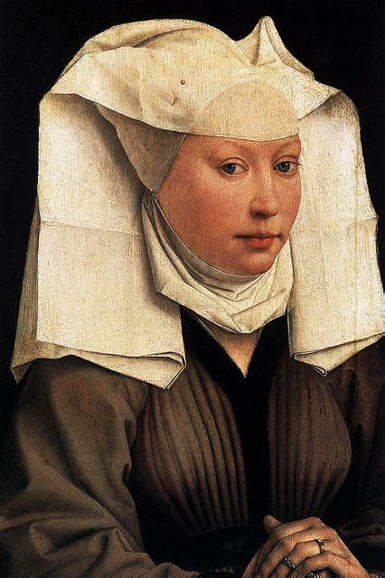 Rogier Van Der Weyden 1399 1464 1445c Lady Wearing Guaze Headdress
