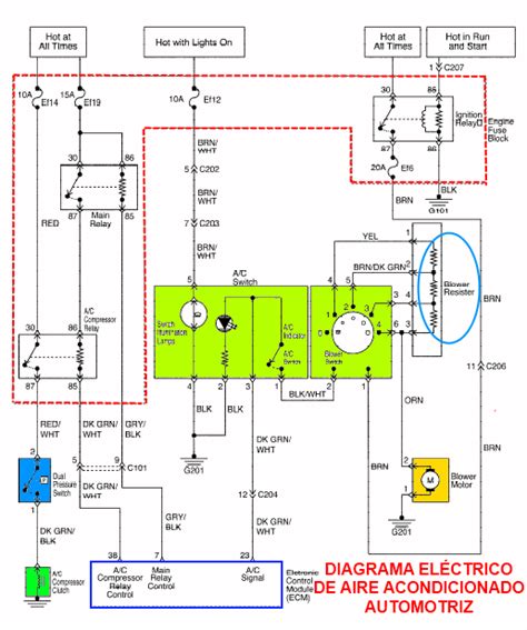 Diagrama De Aire Acondicionado Automotriz Toyota Refrigeration And