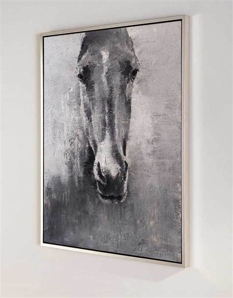 Black Abstract Horse Paintinglarge Horse Wall Arthorse