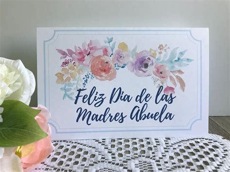 Printable Mothers Day Card In Spanish Feliz Dia De Las Madres Abuela Tarjeta Para Mom