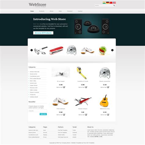 Free Template 341 Web Store