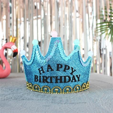 生日发光皇冠派对用品创意礼品带灯儿童生日蛋糕闪粉皇冠帽 阿里巴巴