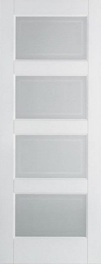 This door from solid wood closets inc. Buy LPD Internal White Contemporary 4 Panel Frosted Glass ...