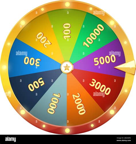Spinning Wheel With Prizes Game Roulette Vector Illustration Isolate