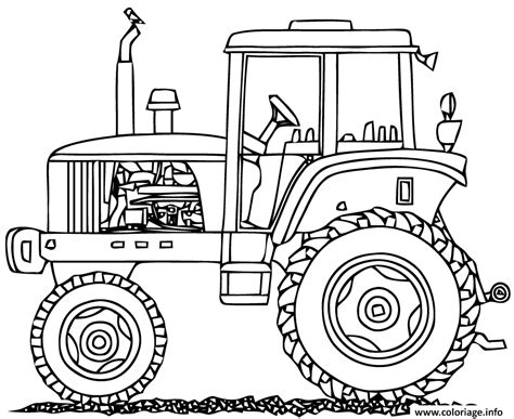 Cahier de dessins engins de chantier 50 images de tracteurs à. Coloriage tracteur 20 - JeColorie.com