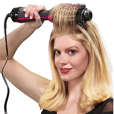 1000w professional hair dryer brush 2 in 1 hair straightener curler comb electric blow dryer