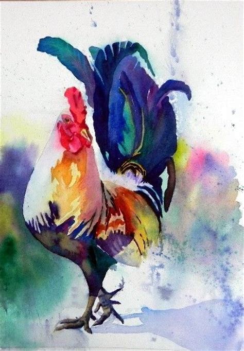 130 Chickens Watercolour Paintings Ideas Chicken Art Rooster Art