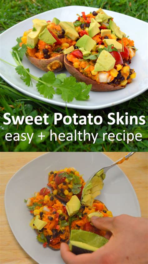 Tex Mex Loaded Sweet Potato Skins Vegan And Healthy Complete Meal