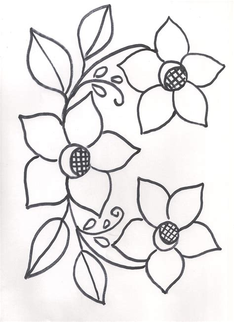 Desenhos Simples De Flores Para Bordar