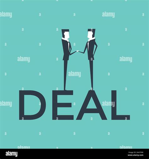 Business Deal With Two Businessmen Handshake Partnership Concept Stock Vector Image And Art Alamy